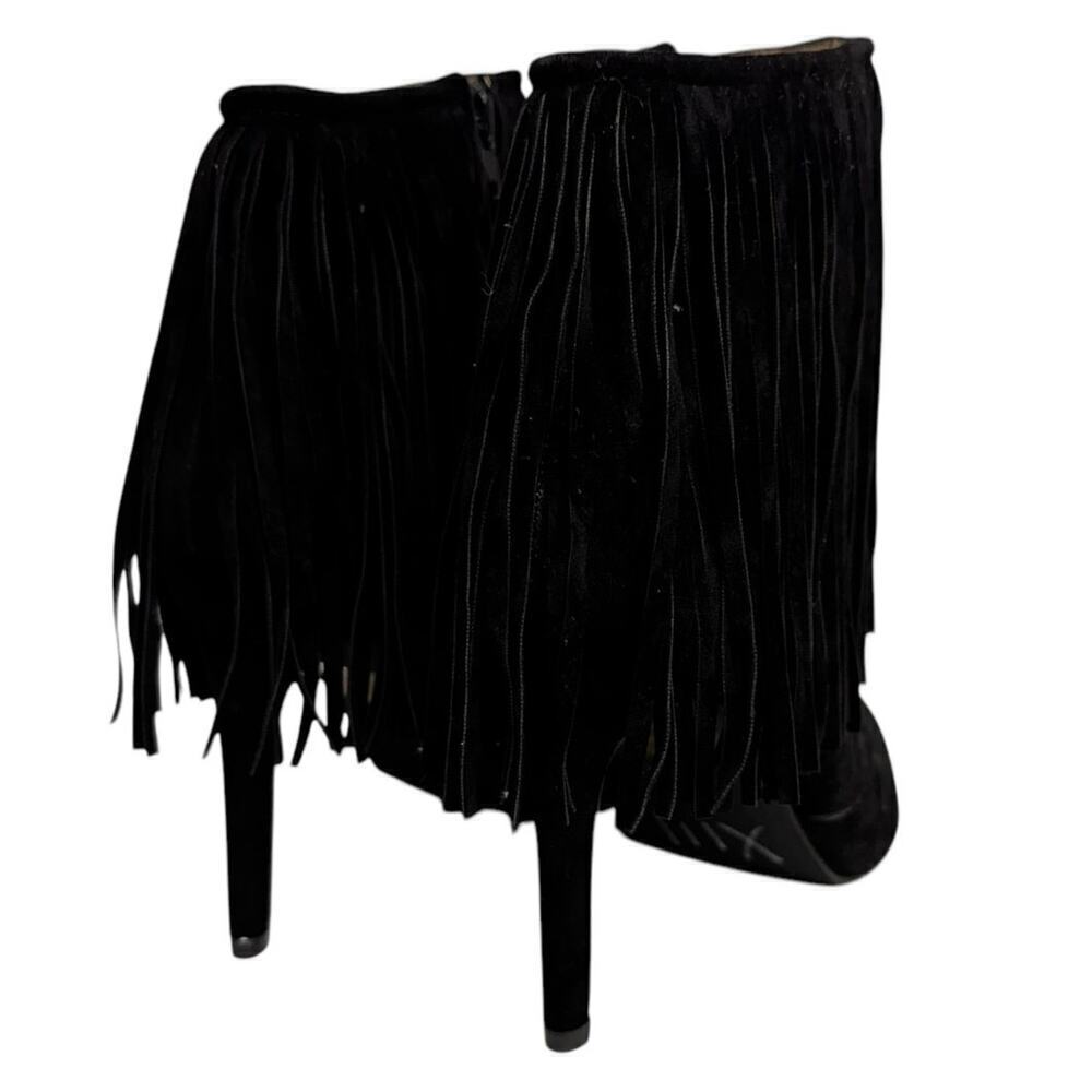Chase & Chloe Carina-1Fringed Ankle Boot in Black Size 11 - Picture 15 of 15